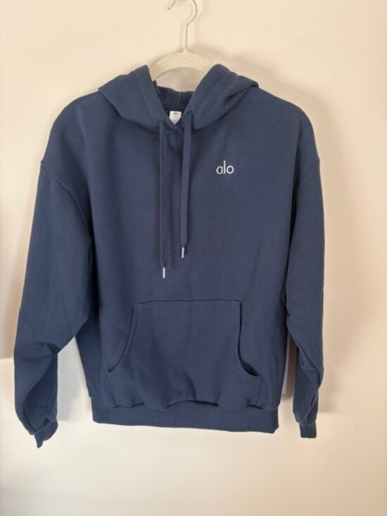 ALO Yoga Tops - Alo Accolade Hoodie Navy